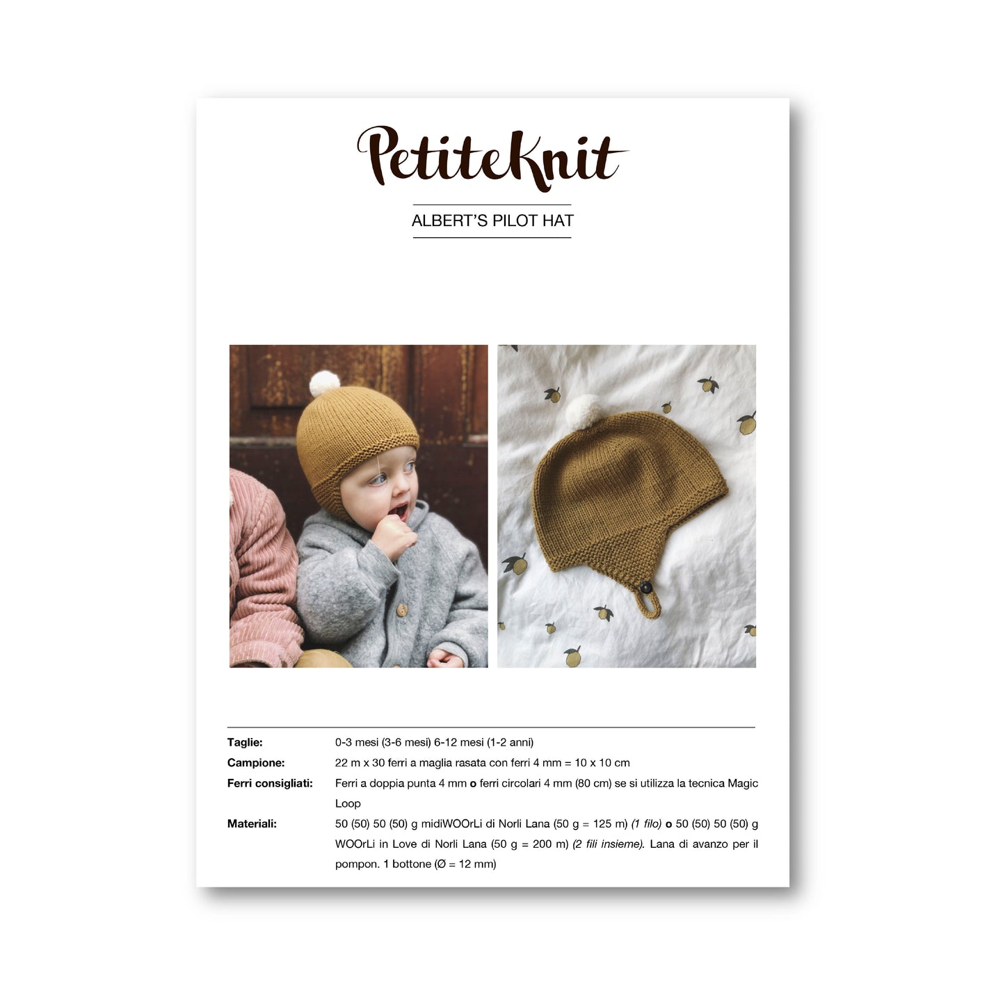 PATTERN - ALBERT'S PILOT HAT