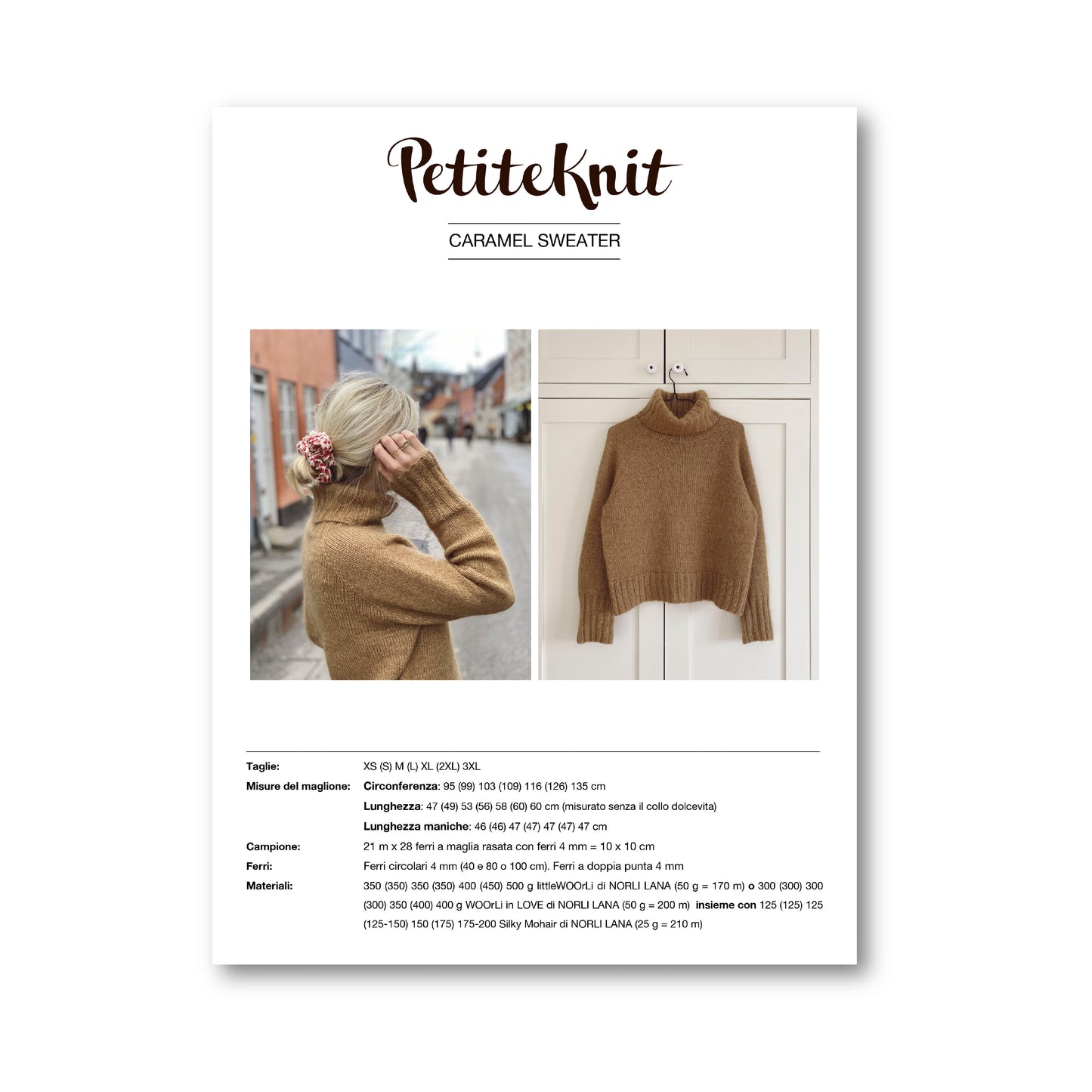 CARAMEL SWEATER - littleWOOrLi & SILKY MOHAIR
