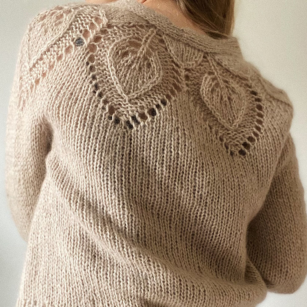 CHUNKY DAHLIA CARDIGAN V-NECK - WOOrLi in LOVE & SILKY MOHAIR
