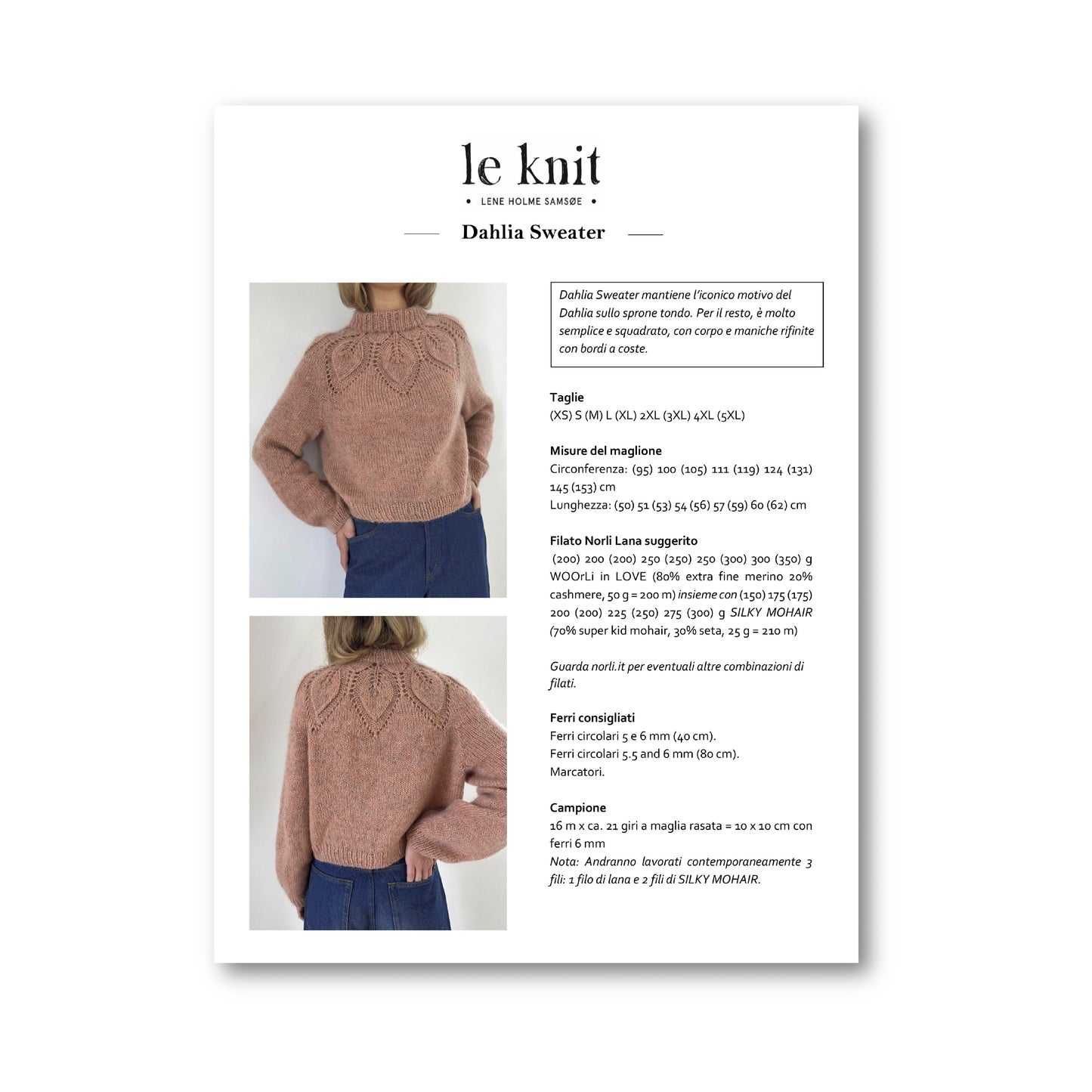 DAHLIA SWEATER - WOOrLi in LOVE & SILKY MOHAIR