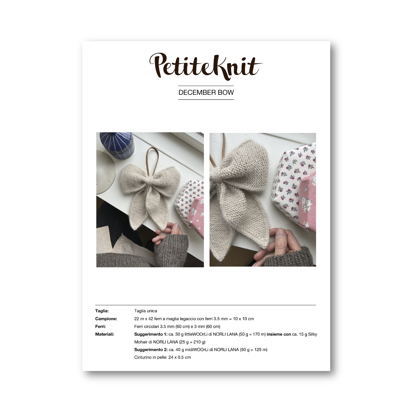 DECEMBER BOWE sæt med 3 - littleWOOrLi & SILKY MOHAIR