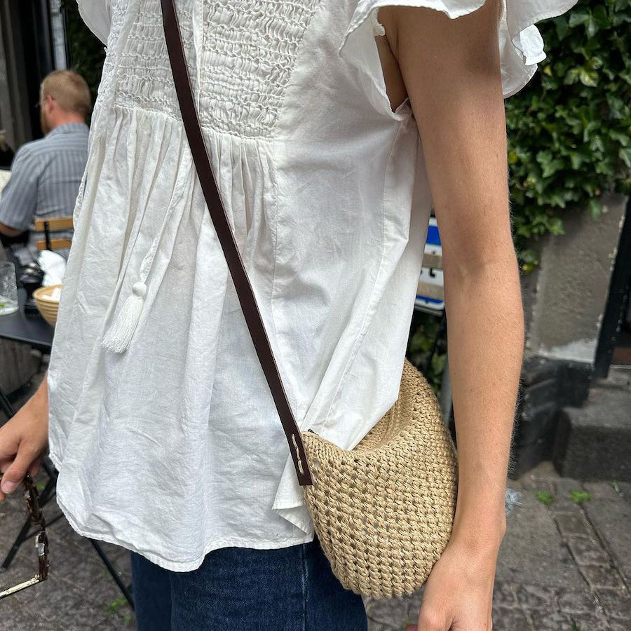 LÆDER SKULDERTASKE til FLORENCE BAG fra PetiteKnit