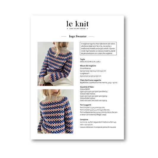 PATTERN - INGE SWEATER