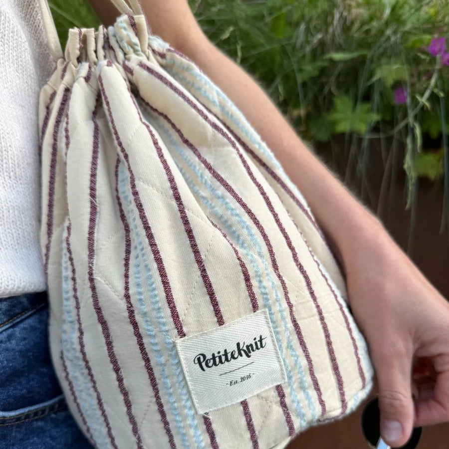 borsa "Knitter's Project Bag" - Seersucker Twin Stripe