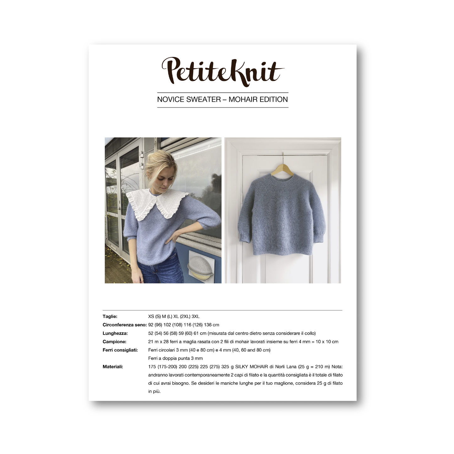 NOVICE SWEATER - littleDOT & SILKY MOHAIR