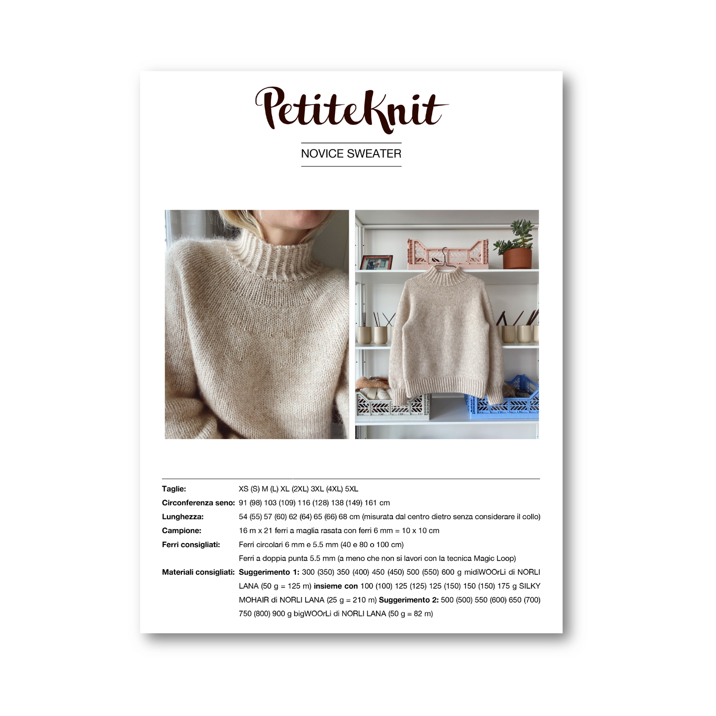 NOVICE SWEATER - bigDOT & SILKY MOHAIR
