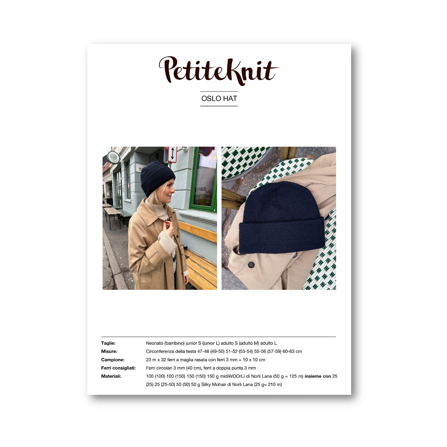 PATTERN - OSLO HAT