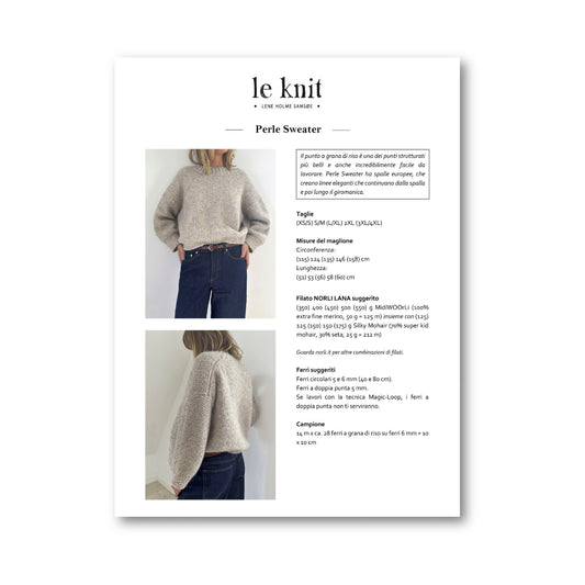 PATTERN - PERLE SWEATER