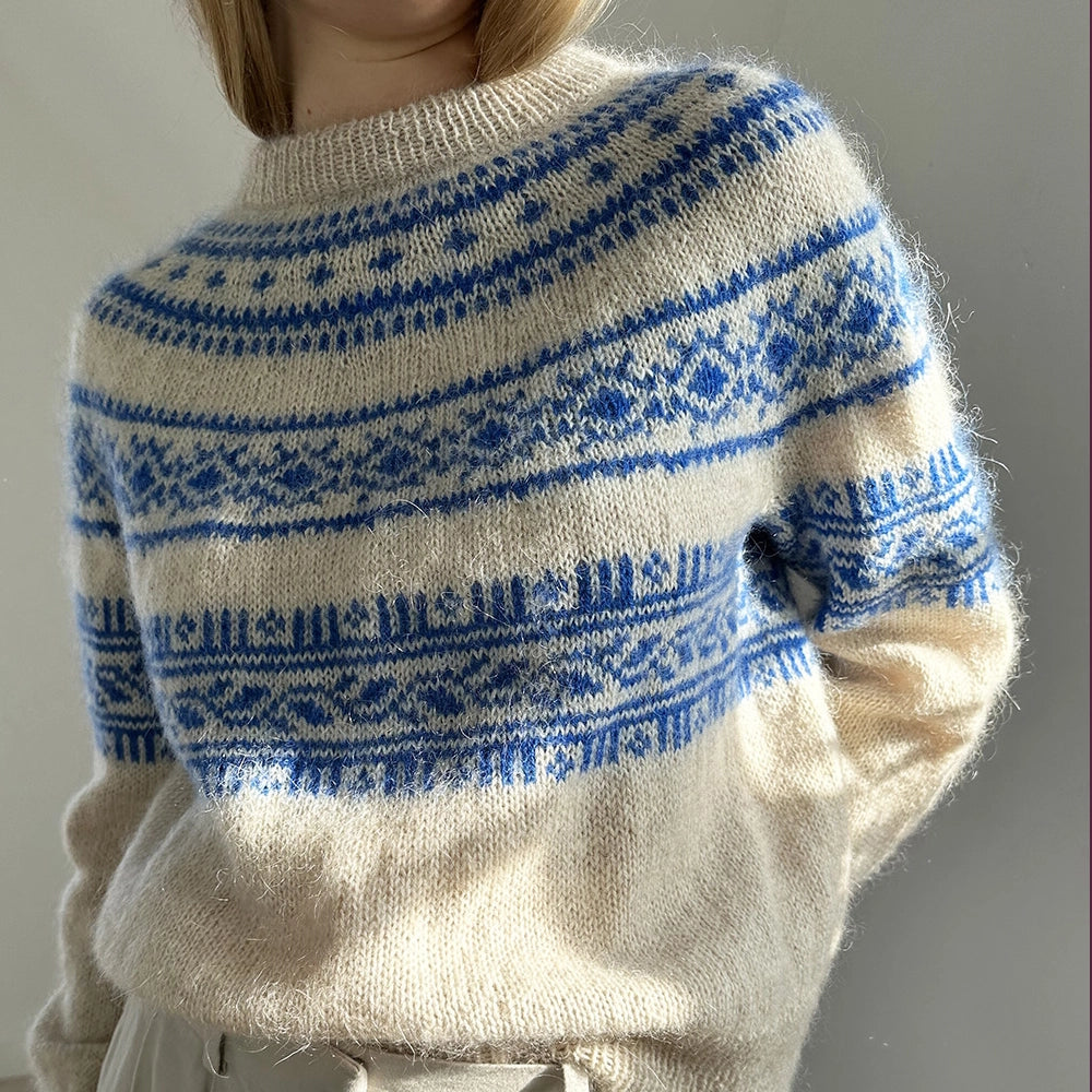PORCELAIN YOKE SWEATER - WOOrLi in LOVE & SILKY MOHAIR