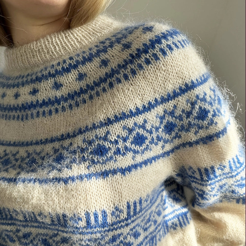 PORCELAIN YOKE SWEATER - WOOrLi in LOVE & SILKY MOHAIR