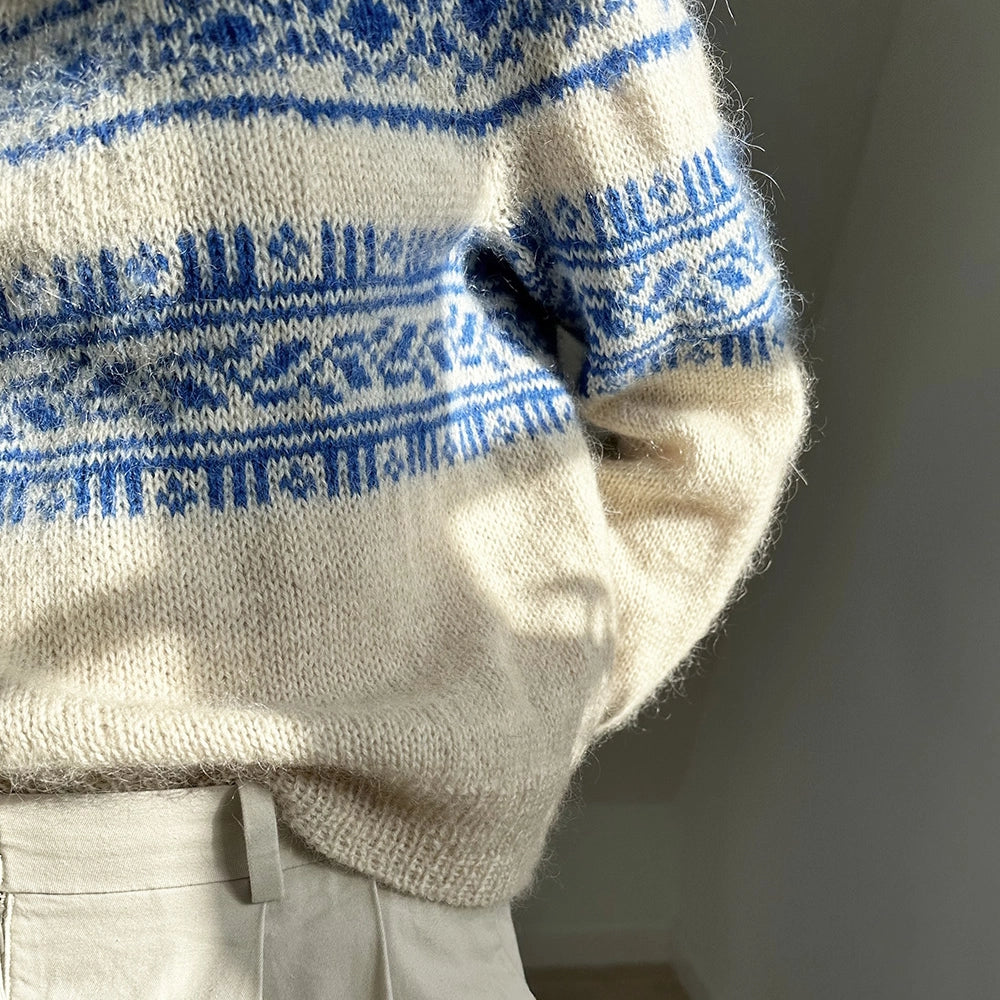PORCELAIN YOKE SWEATER - WOOrLi in LOVE & SILKY MOHAIR