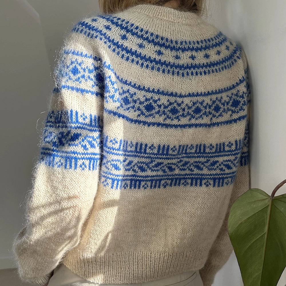 PORCELAIN YOKE SWEATER - WOOrLi in LOVE & SILKY MOHAIR