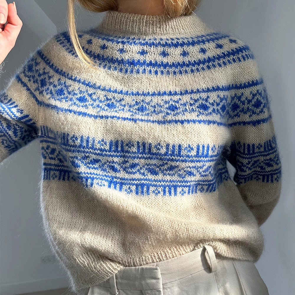 PORCELAIN YOKE SWEATER - WOOrLi in LOVE & SILKY MOHAIR