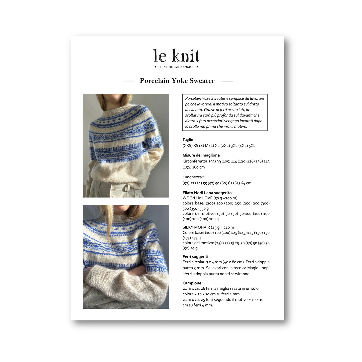 PORCELAIN YOKE SWEATER - WOOrLi in LOVE & SILKY MOHAIR