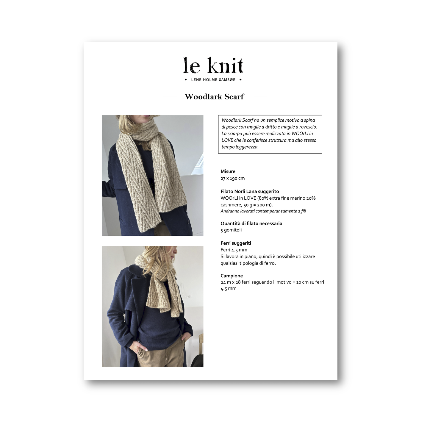 WOODLARK SCARF - WOOrLi in LOVE