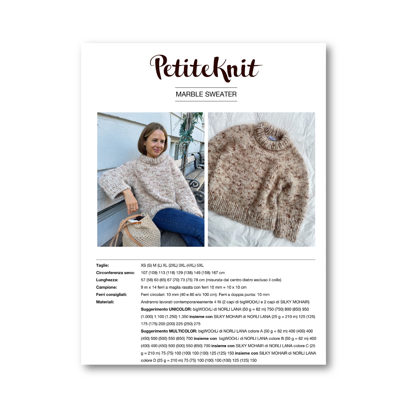PATTERN - MARBLE SWEATER