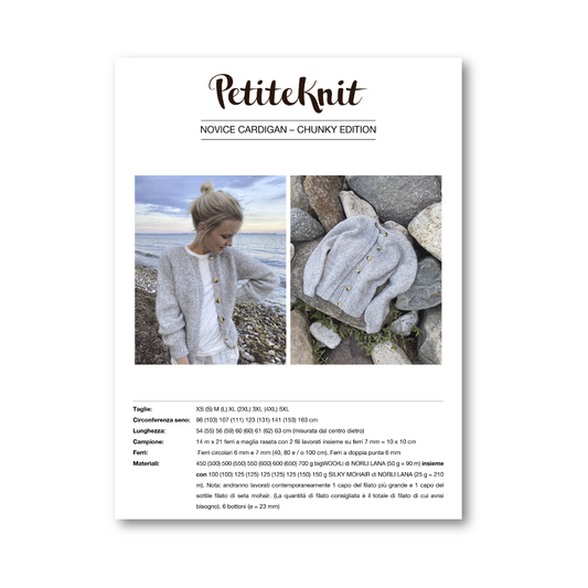 PATTERN - NOVICE CARDIGAN CHUNKY EDITION
