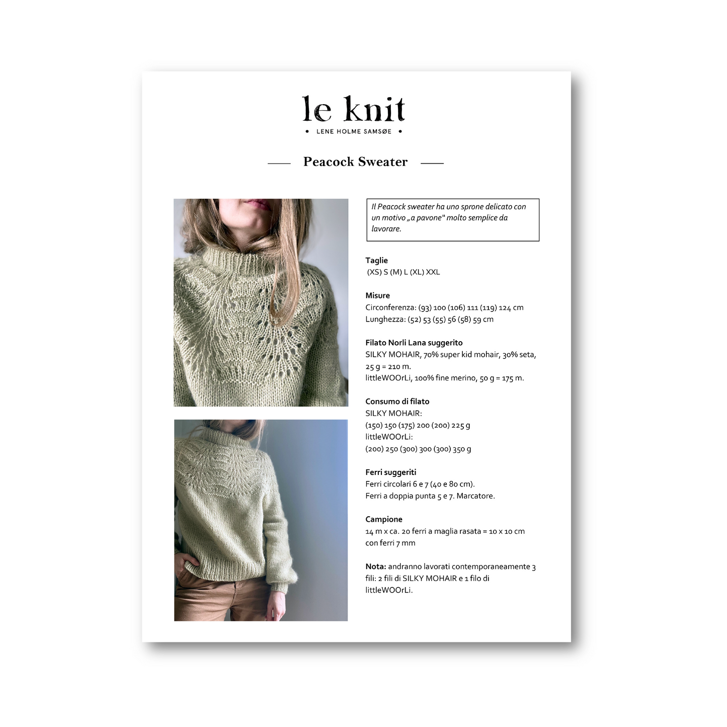 PEACOCK SWEATER - WOOrLi in LOVE & SILKY MOHAIR