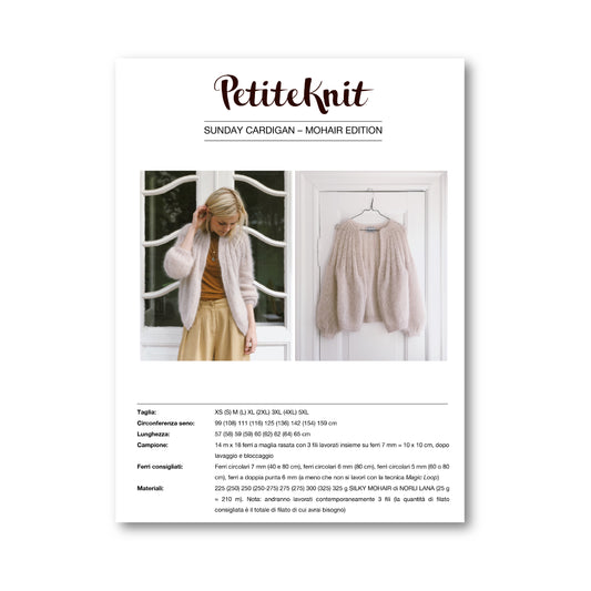 PATTERN - SUNDAY CARDIGAN MOHAIR EDITION