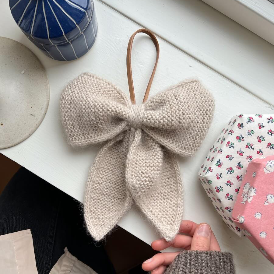 DECEMBER BOW - set da 3 - littleWOOrLi & SILKY MOHAIR