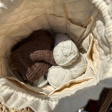 Indlæs billede til gallerivisning borsa &quot;Get Your Knit Together Bag&quot; - APRICOT FLOWER
