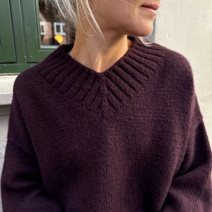 HANNAH SWEATER V-NECK - bigWOOrLi & SILKY MOHAIR