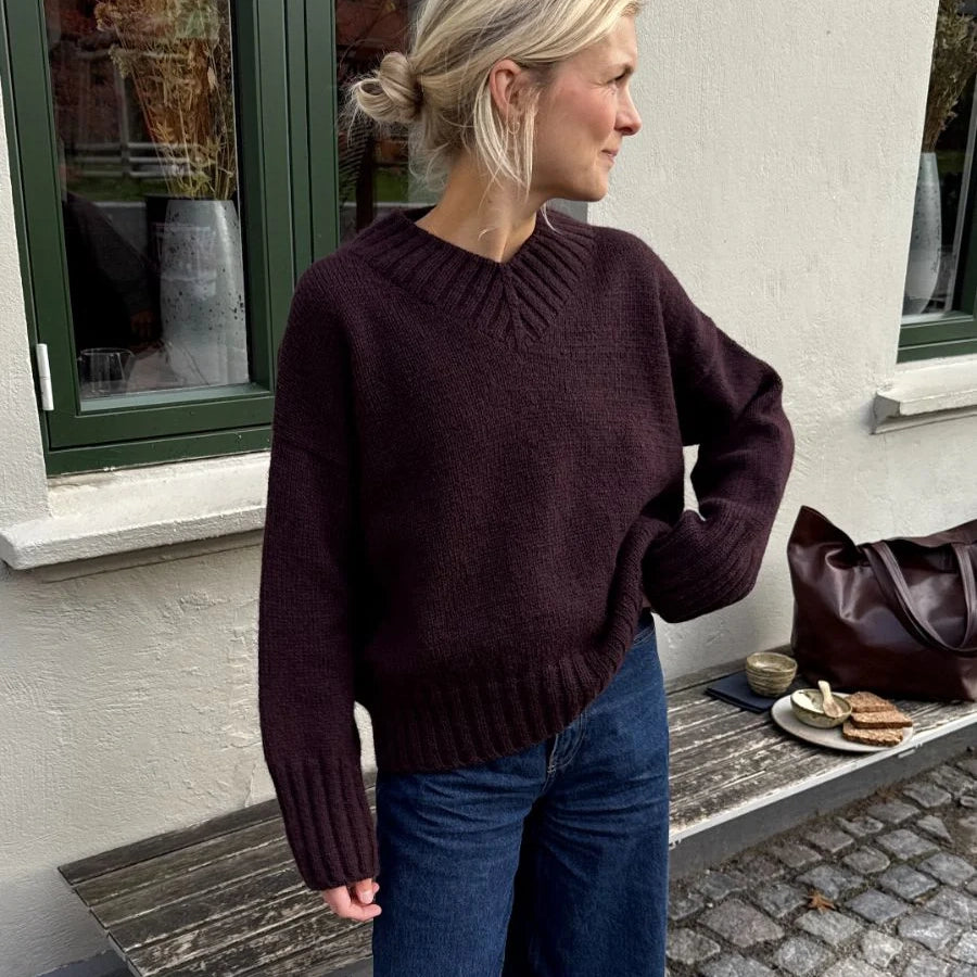 HANNAH SWEATER V-NECK - bigWOOrLi & SILKY MOHAIR