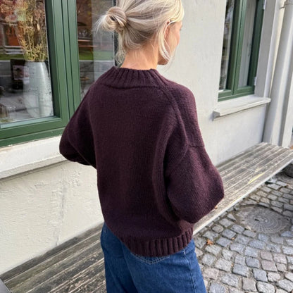 HANNAH SWEATER V-NECK - bigWOOrLi & SILKY MOHAIR