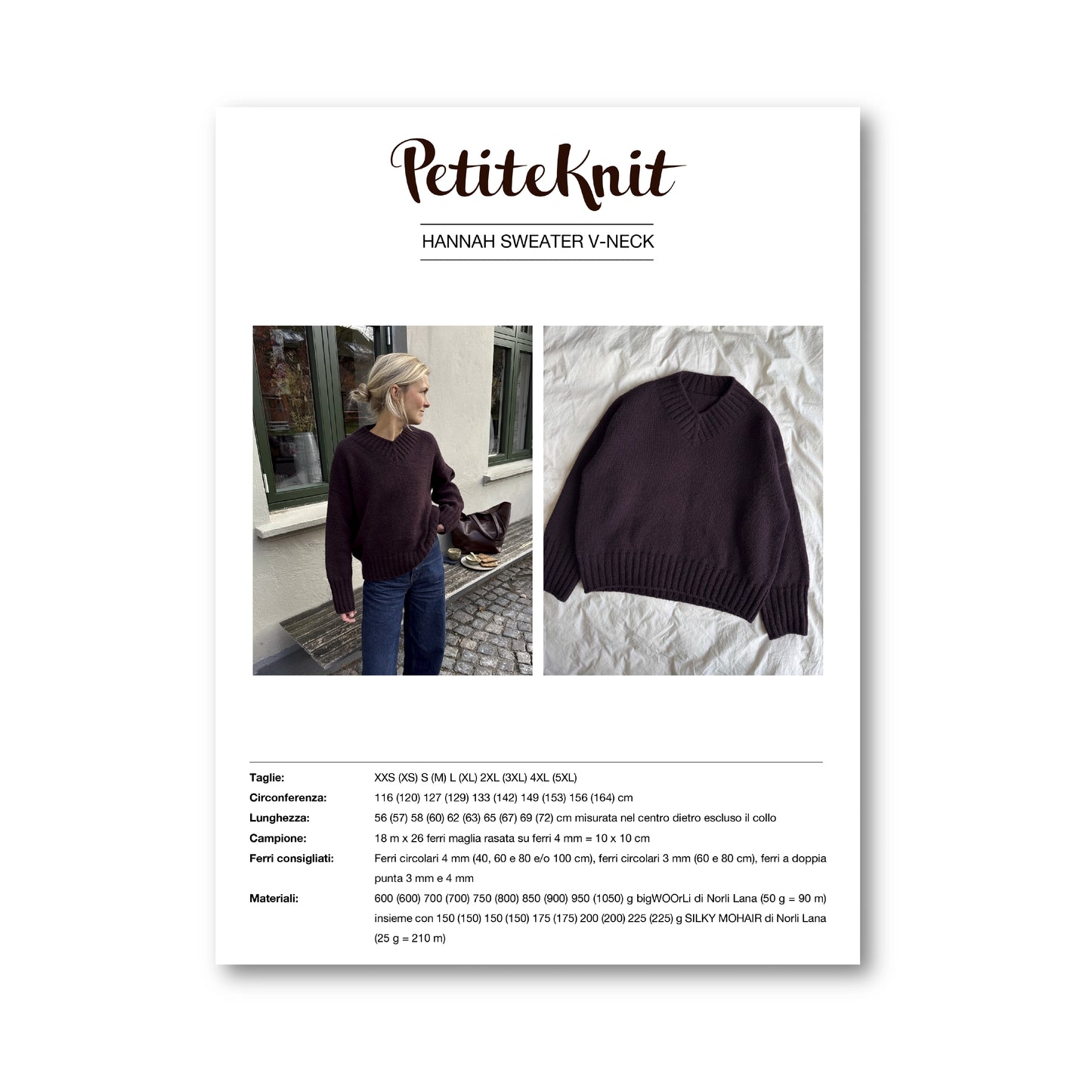 HANNAH SWEATER V-NECK - bigWOOrLi & SILKY MOHAIR