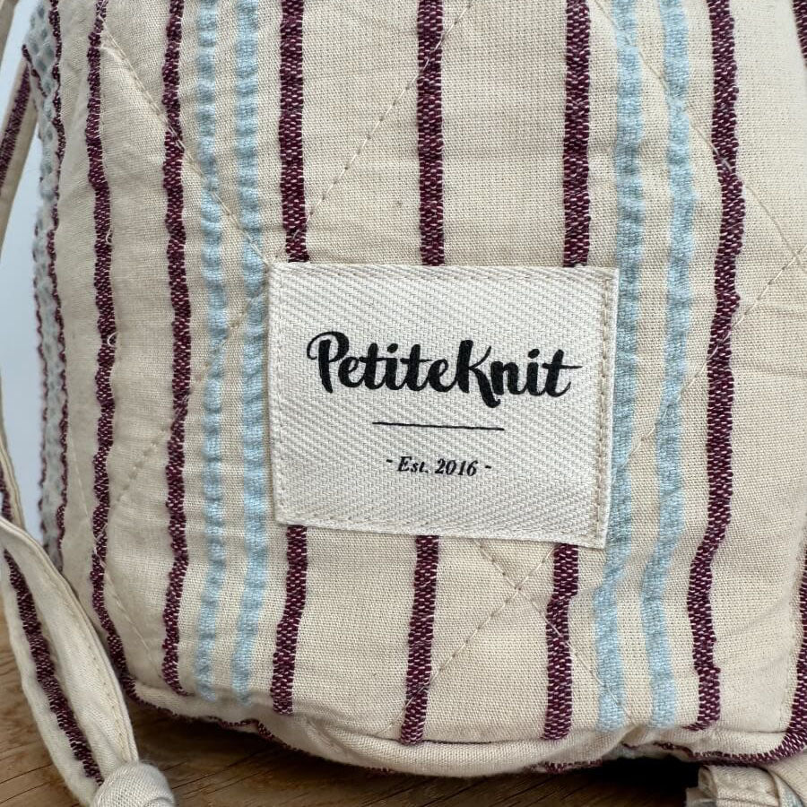 borsa "Knitter's Project Bag" - Seersucker Twin Stripe