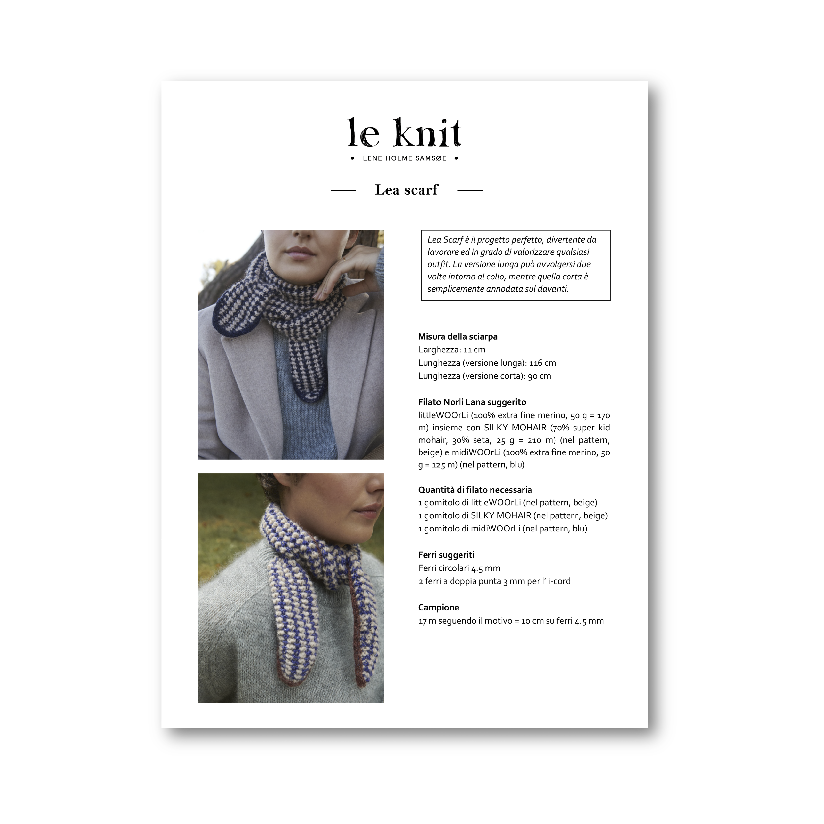 PATTERN - LEA SCARF – Norli Lana