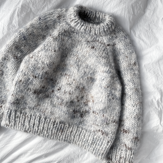 MARBLE SWEATER JUNIOR unicolor - midiWOOrLi & SILKY MOHAIR