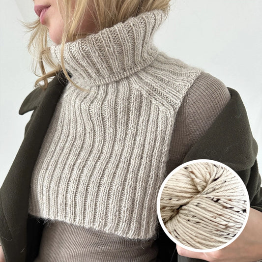 NOTE RIB NECK - bigDOT & SILKY MOHAIR