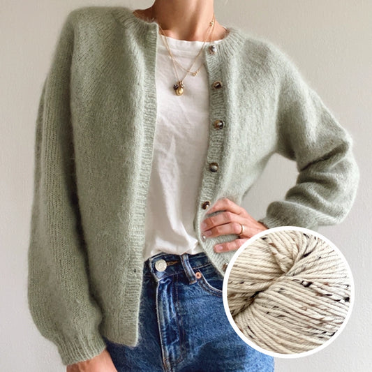 NOVICE CARDIGAN - littleDOT & SILKY MOHAIR
