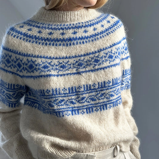 PORCELAIN YOKE SWEATER - WOOrLi in LOVE & SILKY MOHAIR