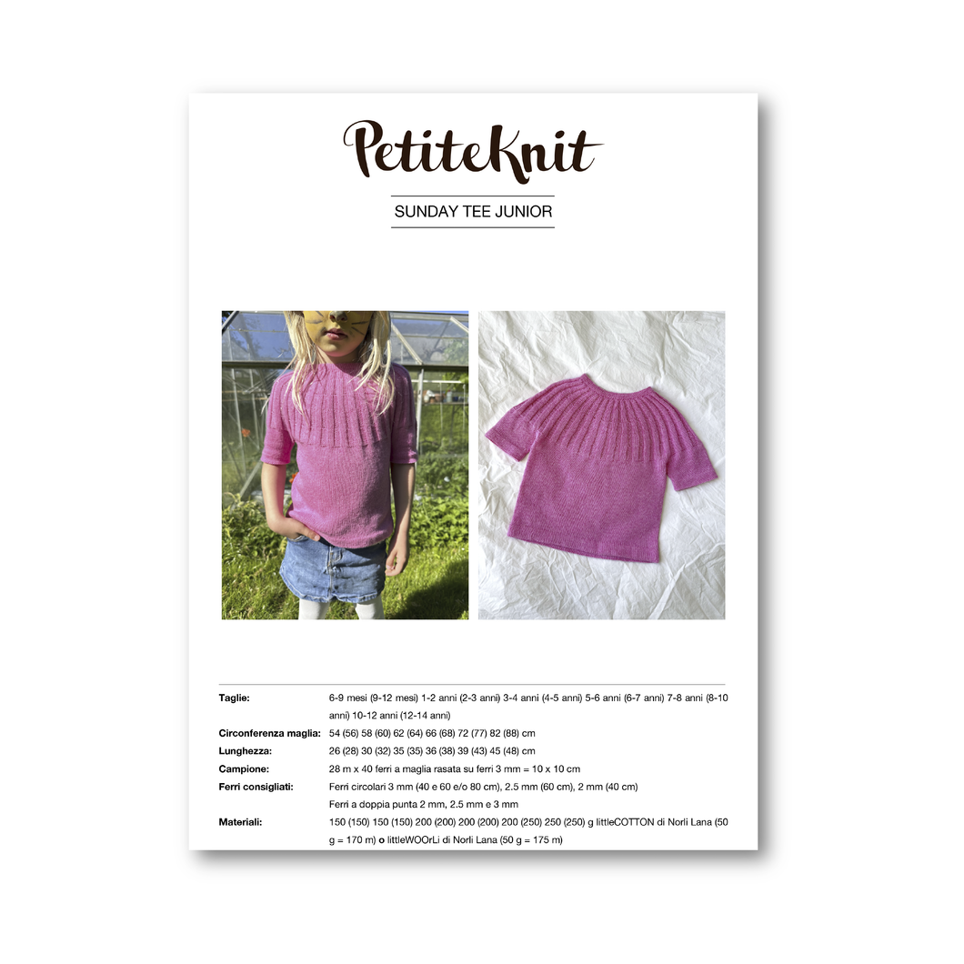 PATTERN - SUNDAY TEE JUNIOR