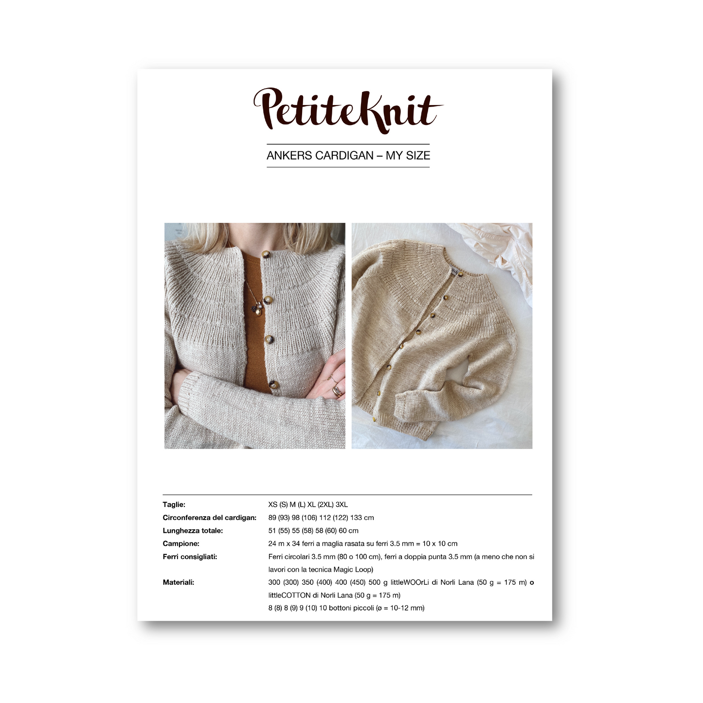 ANKER'S CARDIGAN MY SIZE - littleCOTTON