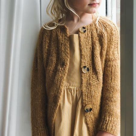 SUNDAY CARDIGAN JUNIOR - bigWOOrLi & SILKY MOHAIR